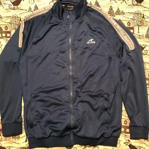 ALCIS Full Zip Track Jacket Mens Size XL Blue and Grey
